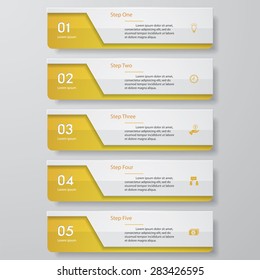 Design clean number banners template/tags or website layout. Vector.