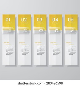 Design clean number banners template/tags or website layout. Vector.