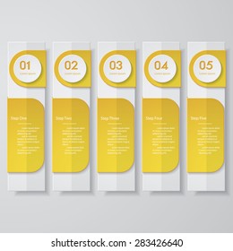 Design clean number banners template/tags or website layout. Vector.