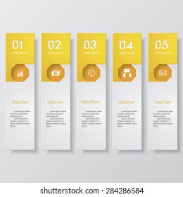 Design clean number banners template/tags or website layout. Vector.