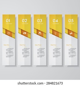 Design clean number banners template/tags or website layout. Vector.