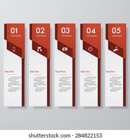 Design clean number banners template/tags or website layout. Vector.