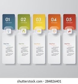 Design clean number banners template/tags or website layout. Vector.