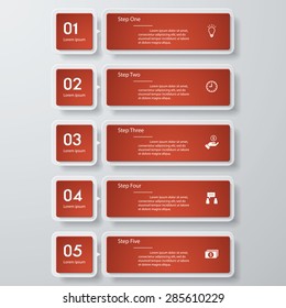 Design clean number banners template/tags or website layout. Vector.