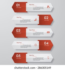 Design clean number banners template/tags or website layout. Vector.