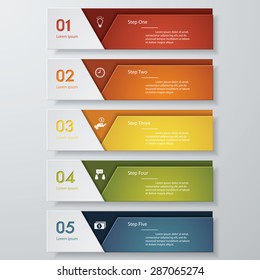 Design clean number banners template/tags or website layout. Vector.