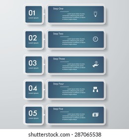 Design clean number banners template/tags or website layout. Vector.