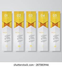Design clean number banners template/tags or website layout. Vector