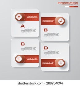 Design clean number banners template/tags or website layout. Vector.