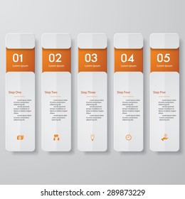 Design clean number banners template/tags or website layout. Vector.