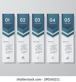 Design clean number banners template/tags or website layout. Vector.