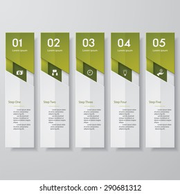 Design clean number banners template/tags or website layout. Vector.
