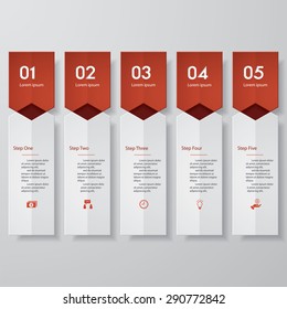 Design clean number banners template/tags or website layout. Vector.