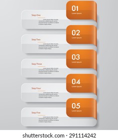 Design clean number banners template/tags or website layout. Vector.