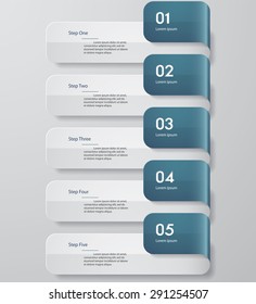 Design clean number banners template/tags or website layout. Vector.
