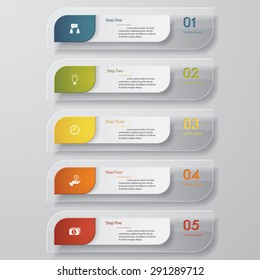 Design clean number banners template/tags or website layout. Vector.