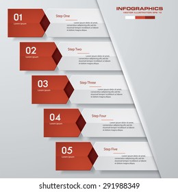 Design clean number banners template/tags or website layout. Vector.