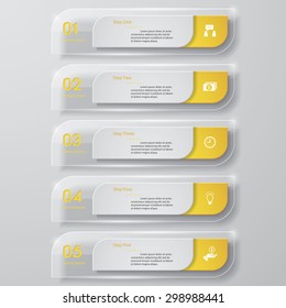 Design clean number banners template/tags or website layout. Vector.