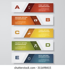 Design clean number banners template/tags or website layout. Vector.