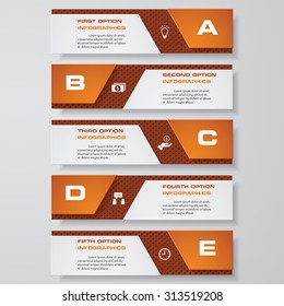 Design clean number banners template/tags or website layout. Vector.