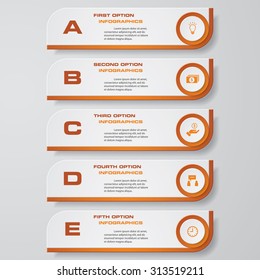 Design clean number banners template/tags or website layout. Vector.