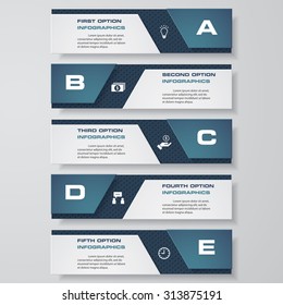 Design clean number banners template/tags or website layout. Vector.