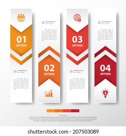 Design clean number banners timeline/graphic or website 