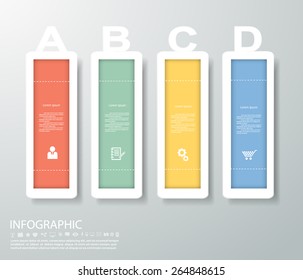 Design clean template 4 steps Vector eps10.