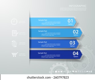 Design clean template. Can be used for workflow layout, banner, diagram, web design, infographic Vector Eps10