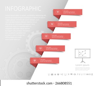Design clean template. Can be used for workflow layout, banner, diagram, web design, infographic Vector Eps10