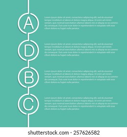 Design clean template for numbered banners, infographics, graphic or website layout. Vector illustration.