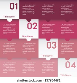 Design clean template/graphic or website layout. vector. Pink color.