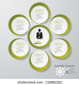 Design clean template/graphic or website layout. Vector.