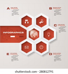 Design clean template/graphic or website layout. 5 step order diagram layout.