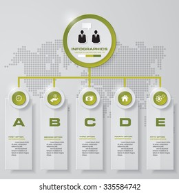 Design clean template/graphic or website layout. 5 steps layout.
