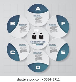 Design clean template/graphic or website layout. 6 step order diagram layout.