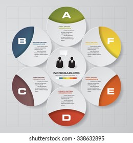 Design clean template/graphic or website layout. 6 step order diagram layout.