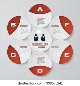Design clean template/graphic or website layout. 6 step order diagram layout.