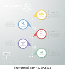 Design clean timeline template 