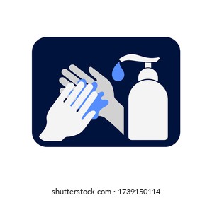 Design of cleaning hands symbol