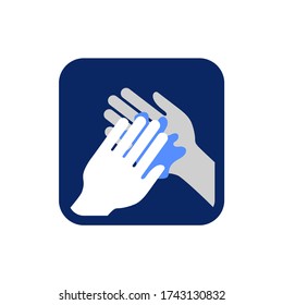 Design of cleaning hands symbol