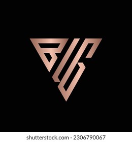 design a clever and minimalist monogram BLG in triangle shape logo suitable for your branding company, letter b, l, g