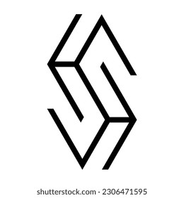 design a clever and minimalist monogram HS logo suitable  do branding for your company, letter  HS, H, S,  vector template