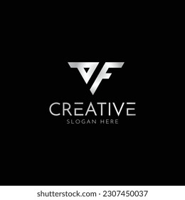 diseñar un logotipo de monograma inteligente y minimalista DF en forma de triángulo adecuado para su empresa de marca, letra f