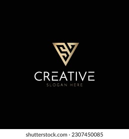 diseñar un logotipo de monograma sano y minimalista SL en forma de triángulo adecuado para su compañía de marca, letra l