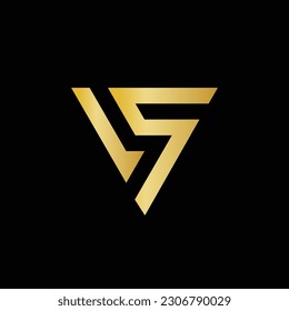 diseñar un logotipo de forma triangular inteligente y minimalista para su empresa de marca, letra l, s