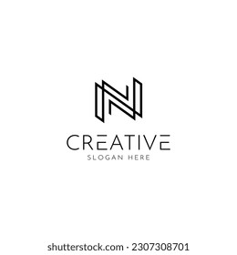 Diseñar un monograma N inteligente y minimalista, soluciones para diseños de identidad de marca para empresas nuevas, individuos, etc, letra n,