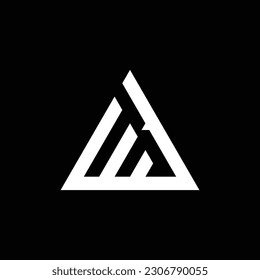 diseñar un monograma TA inteligente y minimalista en forma de triángulo, adecuado para su compañía de marca, letra t, un