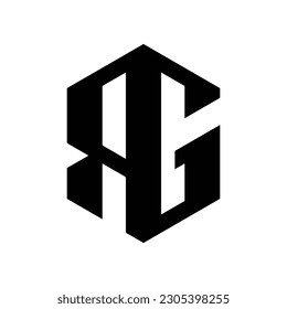 diseñar un logotipo de monograma inteligente con la letra RG