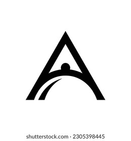 design a clever monogram logo with the letter A